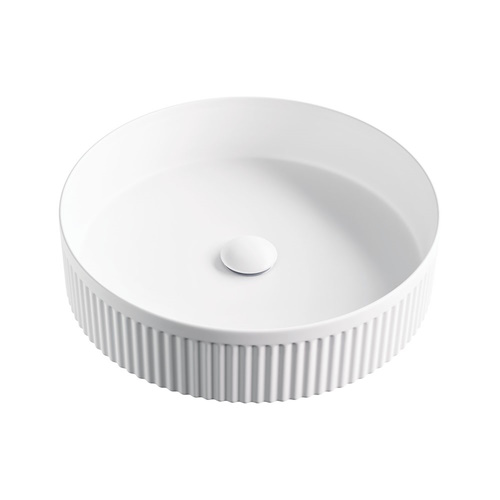 Eleanor Round Above Counter Fluted Basin Matte White