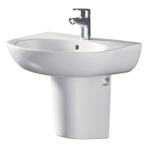 Stella Care Wall Mounted Basin with Integral Shroud 1 Tap or 3 Tap Hole