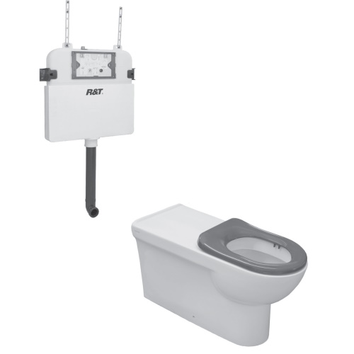 Life Assist Wall Faced Econoflush Air Special Needs Toilet Suite Grey