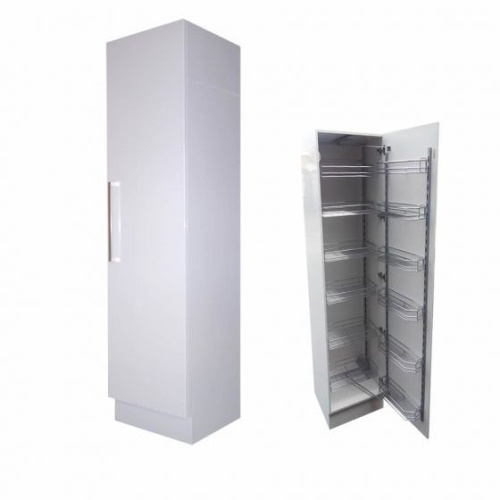 450 Right Pull Out Pantry Unit Gloss White