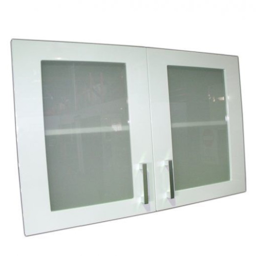 800 Wall Unit Glass Doors Gloss White