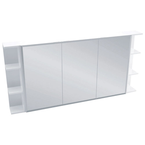 Mirror Cabinet 1200 Bevel Edge 2 Side Shelves 1500x720x150mm