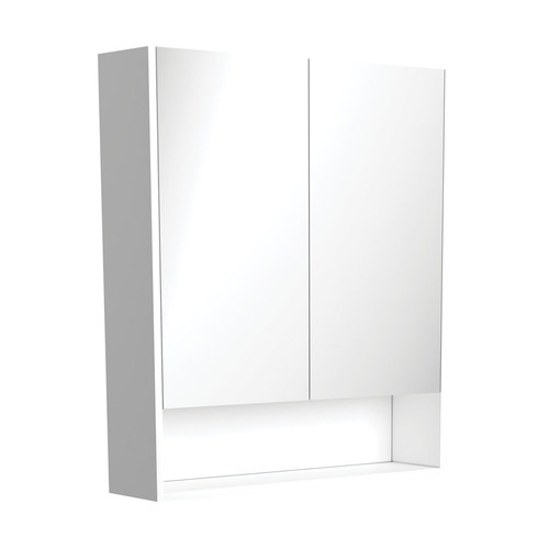 Mirror Cabinet with Display Shelf Gloss White 750mm