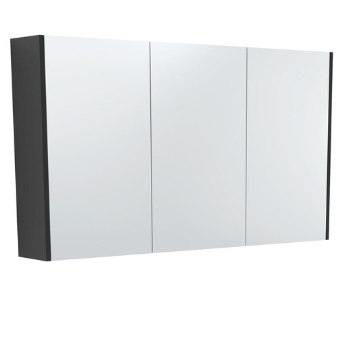 Mirror Cabinet with Satin Black Panels 1200mm 