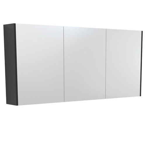 Mirror Cabinet with Satin Black Panels 1500mm 