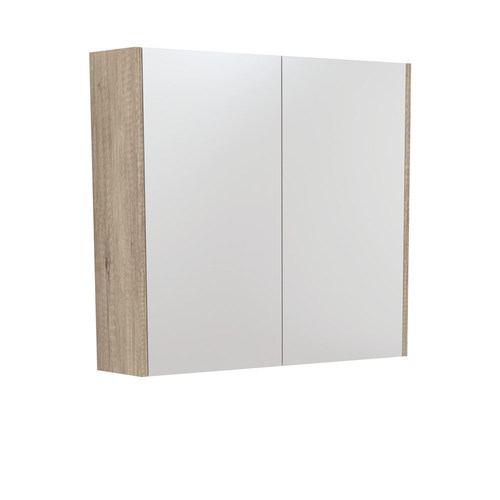 Mirror Cabinet with Scandi Oak Panels 750mm 