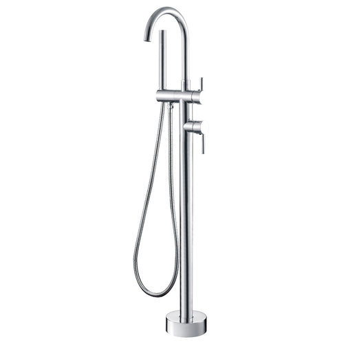Isabella Floor Mounted Bath Mixer with Hand Shower