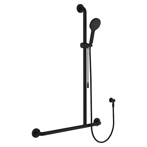 Hustle Care Inverted T Rail Shower with Push Pull Slider Right Hand