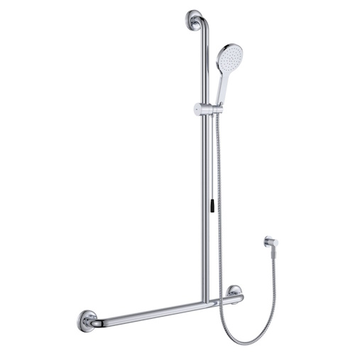 Luciana Care Inverted T Rail Shower with Push/Pull Slider Right Hand