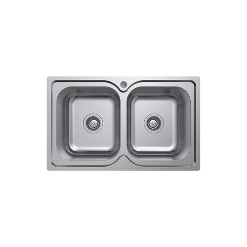 Tiva 780 Double Kitchen Sink 1 Tap Hole