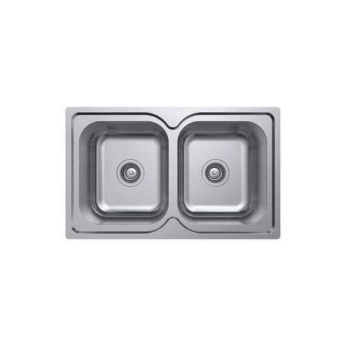 Tiva 780 Double Kitchen Sink No Tap Hole
