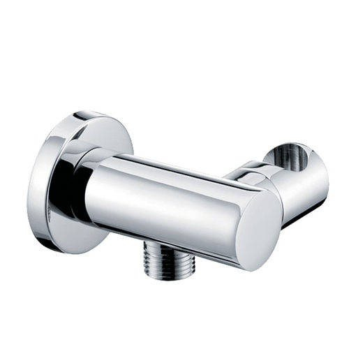 Round Wall Inlet & Holder for Hand Shower Chrome