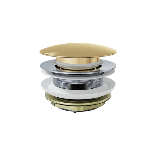 Urban Brass Pull Out Pop Up Bath Waste Brass Cap 40mm with Overflow
