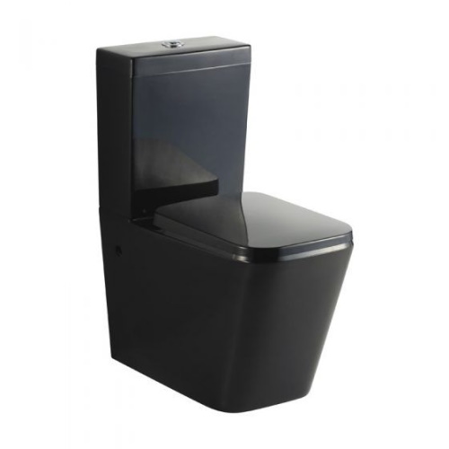 Cube Back To Wall Toilet Suite Black