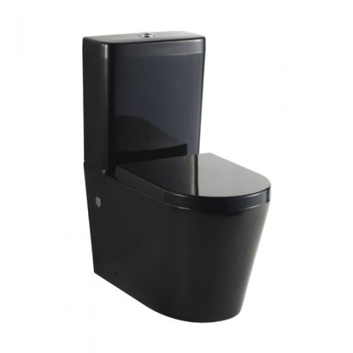 Cube Curved Back To Wall Toilet Suite Black