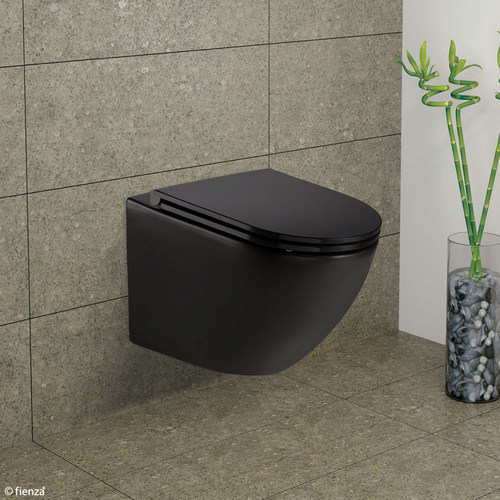 Koko Matte Black Wall Hung Toilet