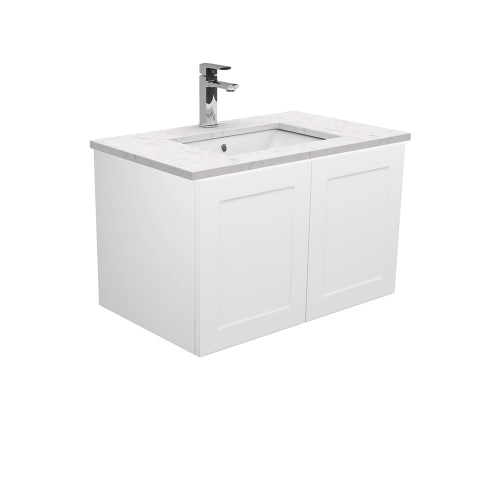 Bianco Marble Mila 750 Wall Hung Vanity Left Drawers