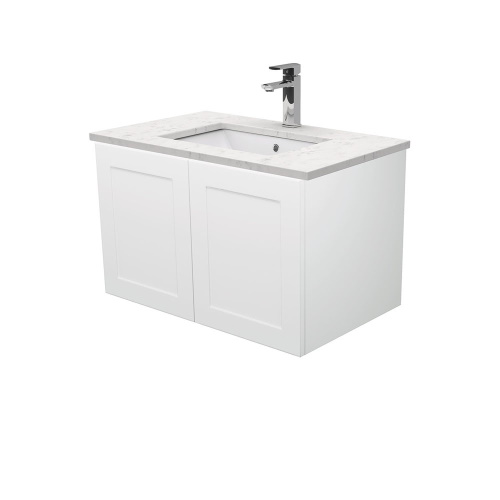 Bianco Marble Mila 750 Wall Hung Vanity Right Drawers