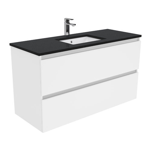 Black Sparkle Quest 1200 wall hung vanity