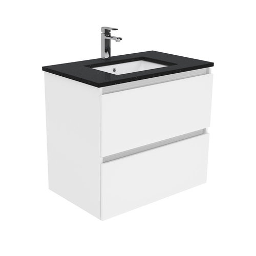 Black Sparkle Quest 750 wall hung vanity