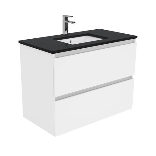 Black Sparkle Quest 900 wall hung vanity