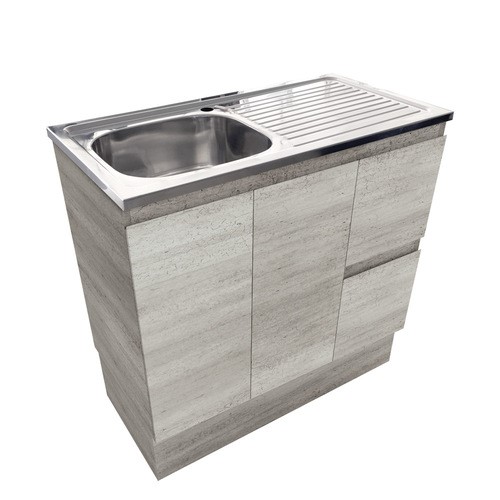 CITI Edge Industrial 900 Vanity on Kickboard  No Tap Hole Right  Drawers