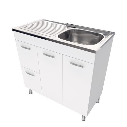 CITI Unicab 900 Vanity on Legs No Tap Hole Left Drawers