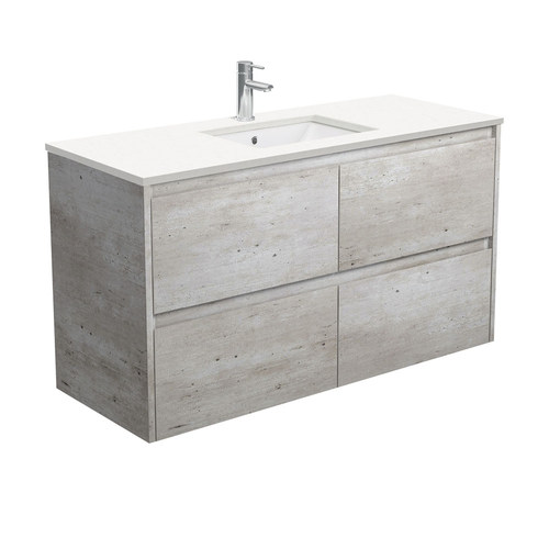 Crystal Pure Amato 1200 industrial wall hung vanity industrial panels