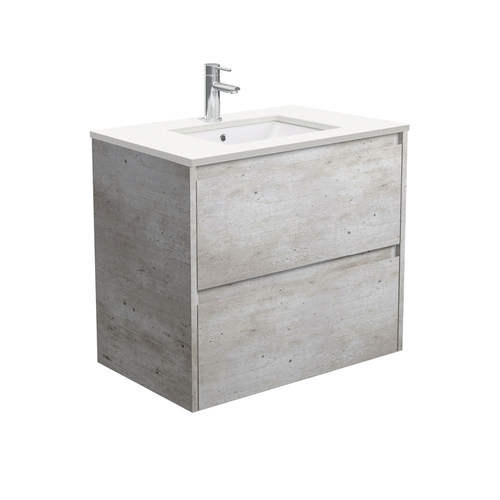 Crystal Pure Amato 750 industrial wall hung vanity industrial panels