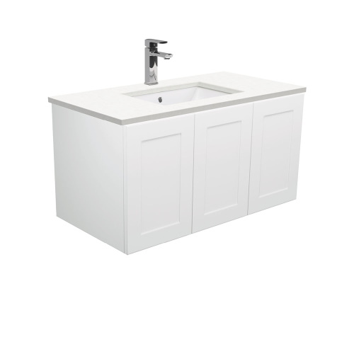 Crystal Pure Mila 900 wall hung vanity left drawers