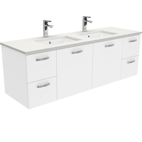 Crystal Pure UNICAB 1500 Wall Hung Vanity Double Basin