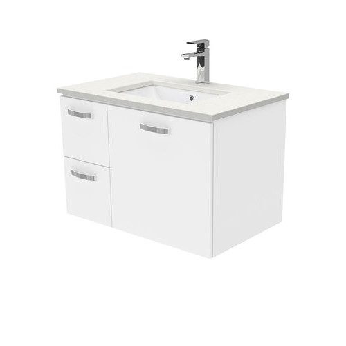 Crystal Pure Unicab 750 wall hung vanity left drawers