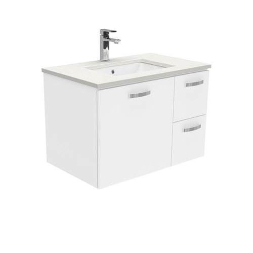 Crystal Pure Unicab 750 wall hung vanity right drawers