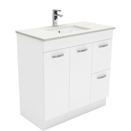 Crystal Pure Unicab 900 vanity on kickboard right drawers