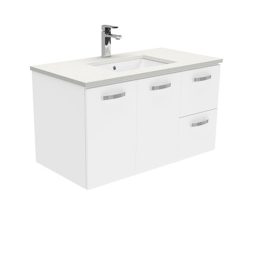 Crystal Pure Unicab 900 wall hung vanity right drawers
