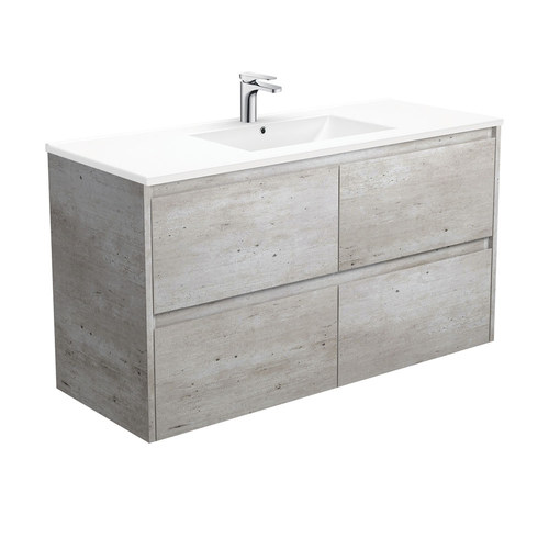 Dolce amato 1200mm industrial wall hung vanity with industrial panels