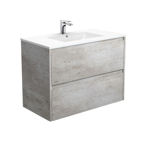 Dolce amato 900mm industrial wall hung vanity with industrial panels