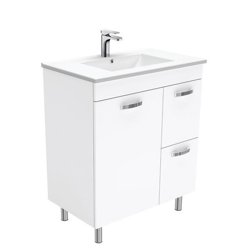 Dolce unicab 750mm vanity on legs right drawers