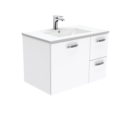 Dolce unicab 750mm wall hung vanity right drawers