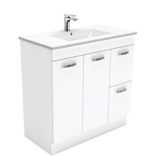 Dolce unicab 900mm vanity on kickboard right drawers