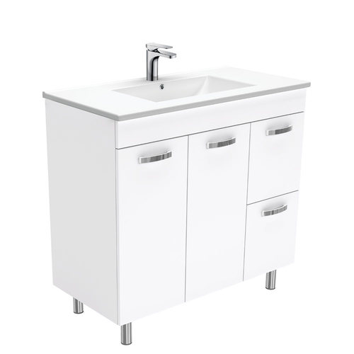 Dolce unicab 900mm vanity on legs right drawers