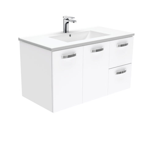 Dolce unicab 900mm wall hung vanity right drawers