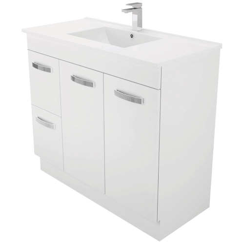 DOLCE 1000mm vanity on kickboard right drawers 1 tap hole