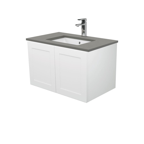 Dove Grey Mila 750 wall hung vanity right drawers