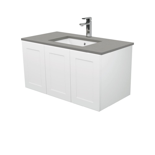 Dove Grey Mila 900 wall hung vanity right drawers