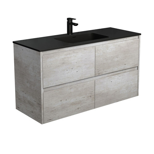 Montana amato 1200mm industrial wall hung vanity with industrial panels