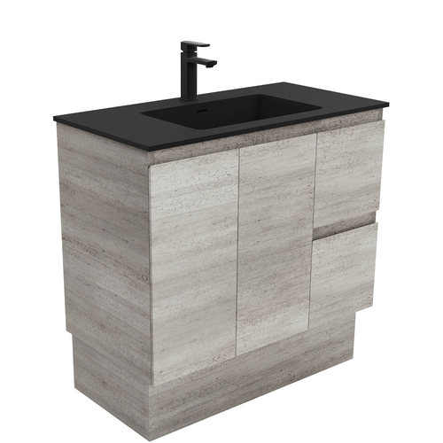 Montana edge 900mm industrial vanity on kickboard right drawers