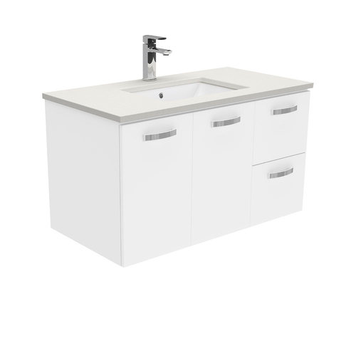 Roman Sand Unicab 900 wall hung vanity right drawers