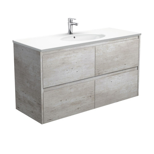 Rotondo amato 1200mm industrial wall hung vanity with industrial panels