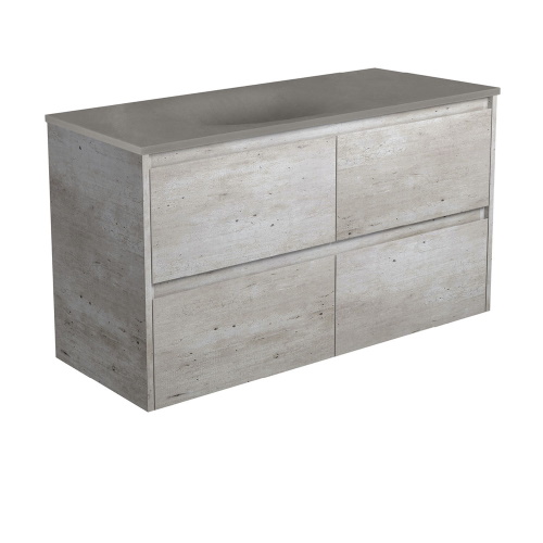 Satori amato 1200mm industrial wall hung vanity with industrial panels